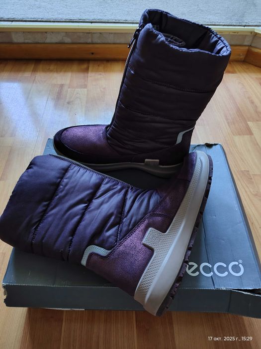 Сапоги-дутыши Ecco (Дания),кожа+мех,оригинал,новые,р-р 40