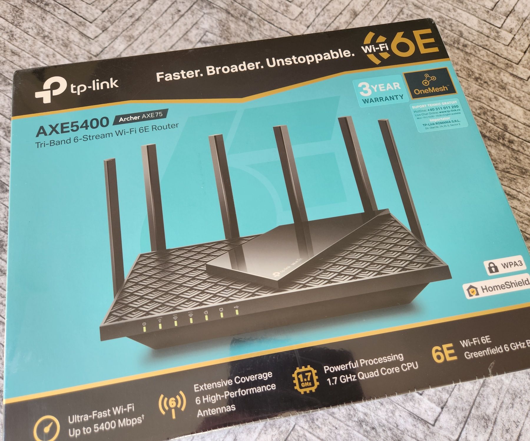 3 ЛЕНТОВ, TP-Link AXE75, AX5400, Wi-Fi 6E, Gigabit, OneMesh™