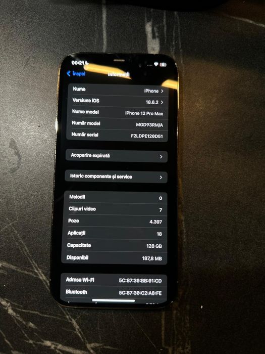 Iphone 12 pro max gold 128 bateri 78%