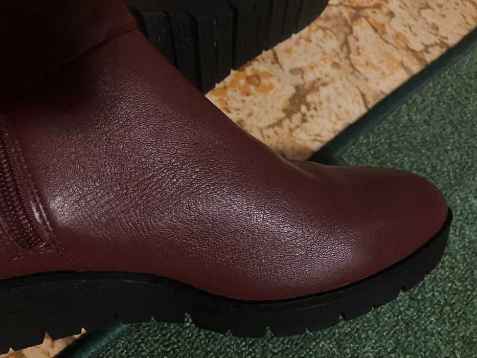 Caprice дамски боти, цвят Bordeaux Nappa, размер 40 EU