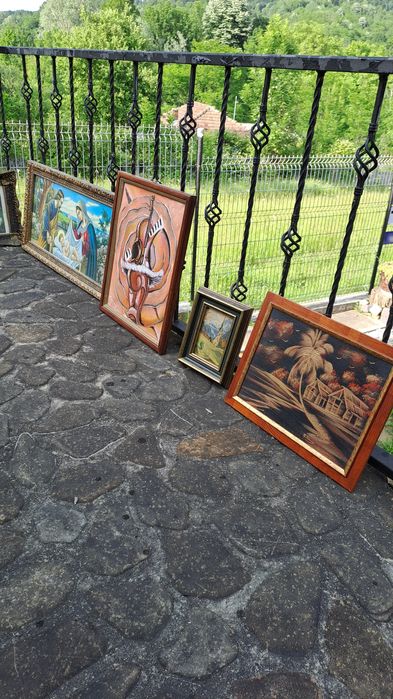 Tablou vechi , pictură în ulei pe pânză