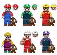 Set 6 Minifigurine tip Lego Super Mario Bros cu Mario si Luigi