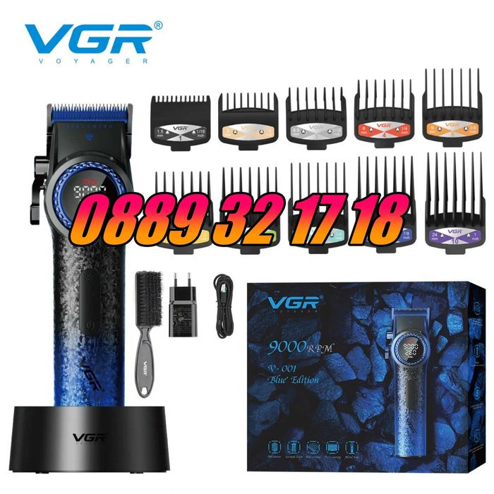 Безжична машинка за подстригване VGR 001, машинка за коса