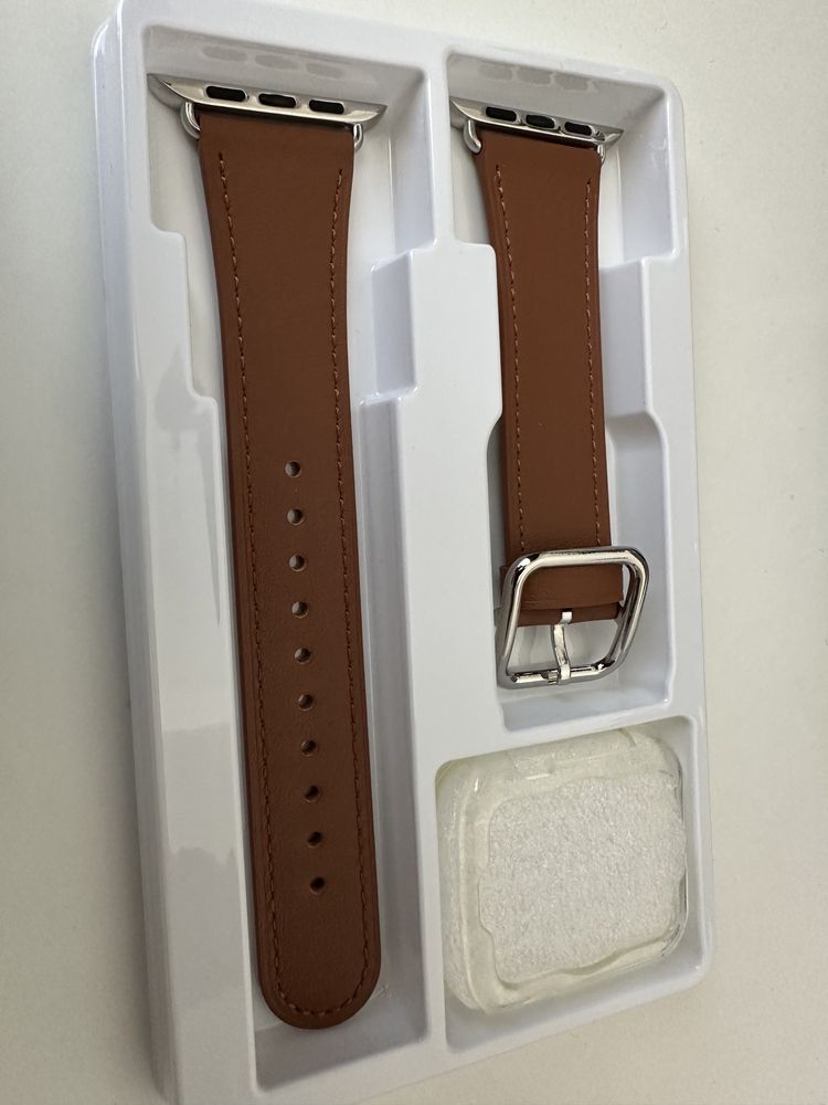 Carcase, folii si bratara/ curea din piele naturală pentru Apple Watch