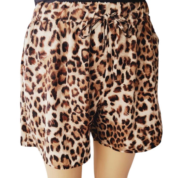 Pantaloni scurti cu imprimeu leopard, L/XL, cheetah, S/M, M/L,buzunare