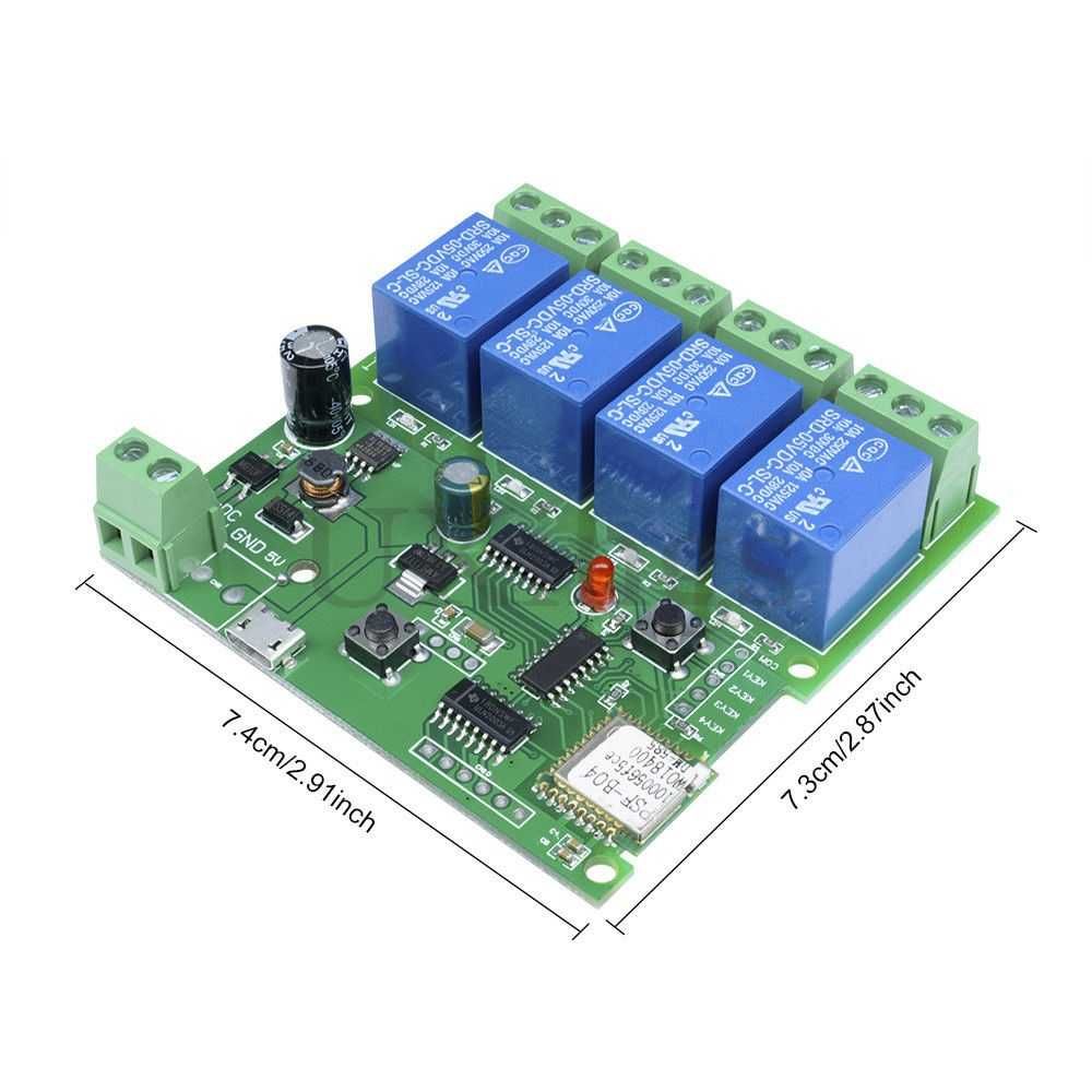 Module Releu Smart Home, 7-32V, 220V Wifi, 1, 2 sau 4 canale eWelink