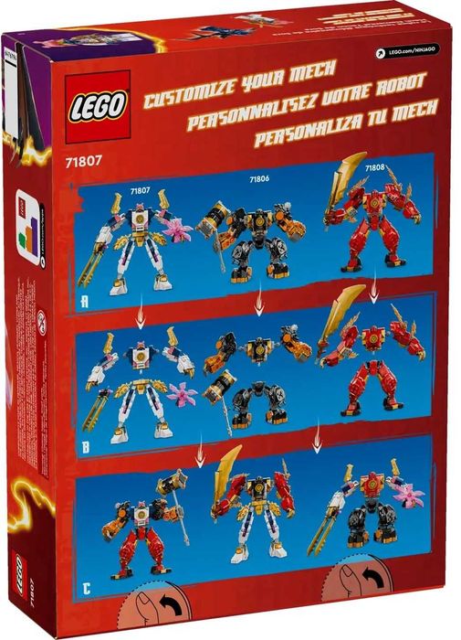 НОВО LEGO Ninjago 71807 - Стихийният техничен робот на Сора