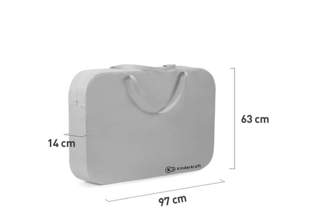 Patut 4 in 1 Kinderkraft Sofi, pliabil, functie de tarc, Gri