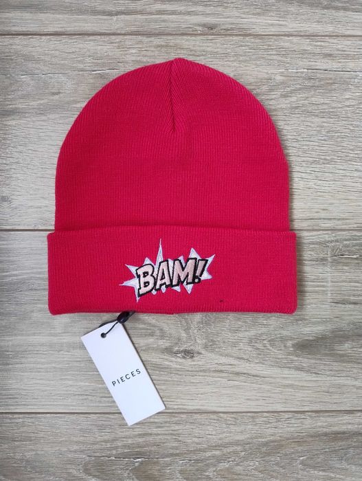 Нова Детска цикламена зимна шапка, без размер, разтегателна
