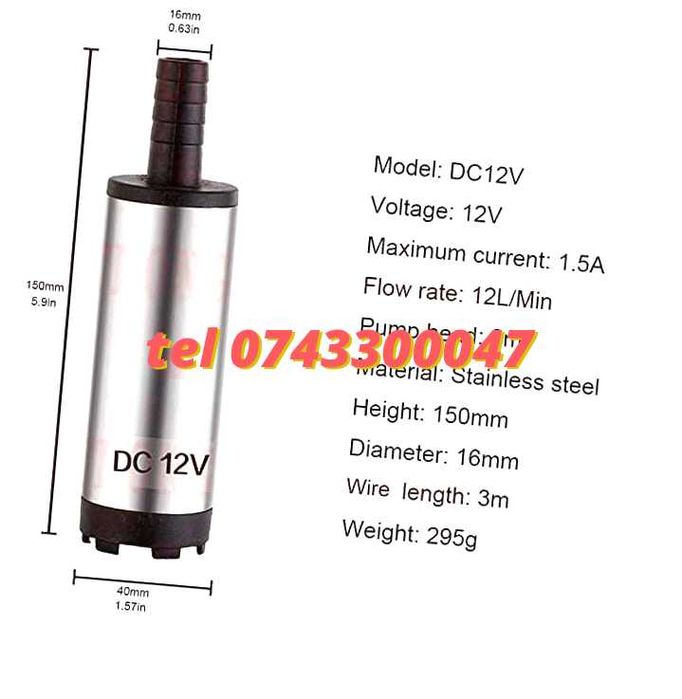 Pompa Apa Submersibila 12v 600lh