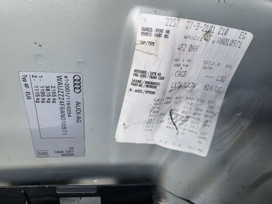 Motor/Injectoare/Turbina/Alternator Audi A6 C6 2.0 tdi CAGB