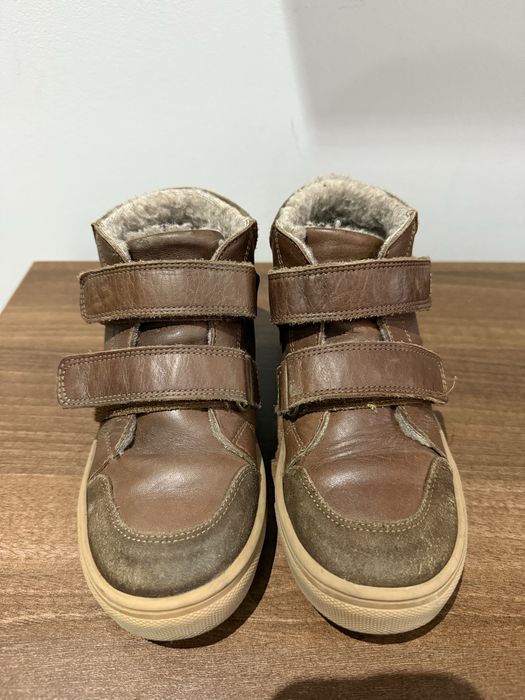 Ghete Petit Nord Copenhagen, imblanite din piele maro, marimea 31
