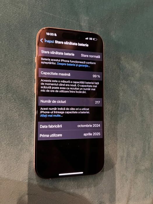 Vand iphone 16 pro 256 Gb alb