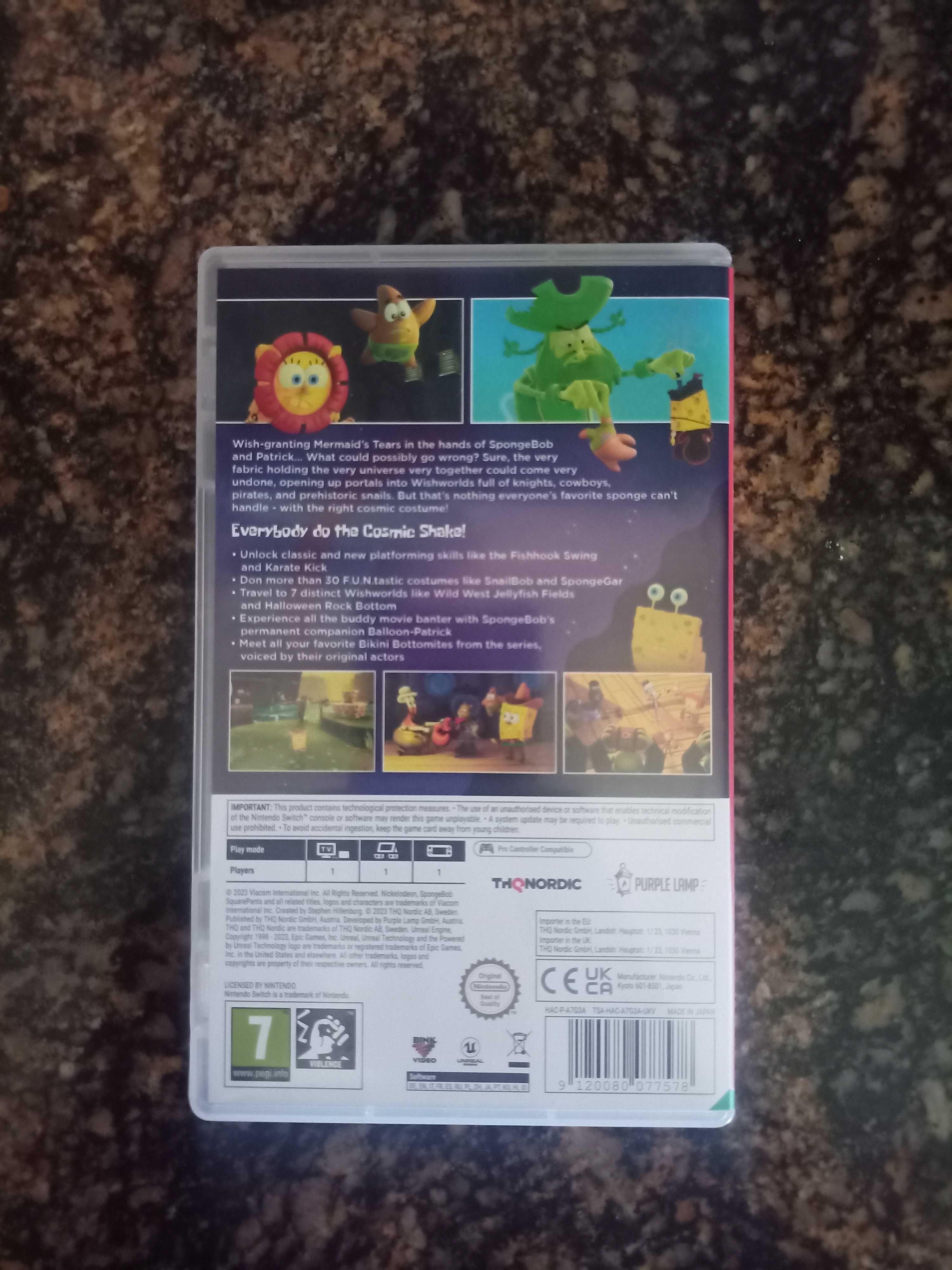 Nintendo switch SpongeBob Cosmic shake
