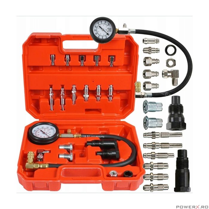 Set tester pentru compresie motoare diesel 0 - 70 bari, 19 piese,
