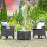 Set gradina terasa ratan , 2 scaune, 1 masa, cu perne, Tree