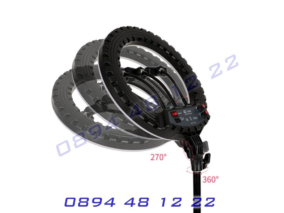 LED Ring Light Рингова Лампа Осветление ЛЕД Ринг Стойка 210см 14 21