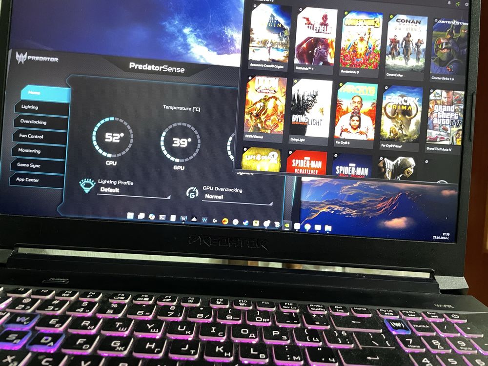 Acer Predator Helios 300 с монитор Acer Nitro XV240Y M3