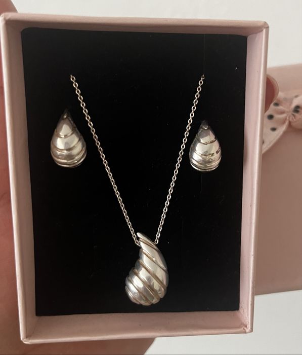 Колие flicka и сет сребърни обици