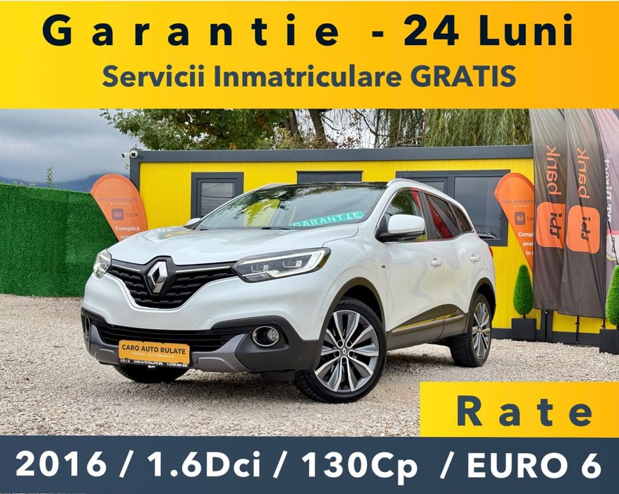 Renault Kadjar 2016 -1.6Dci -130Cp -BOSE -EURO 6 -Km Reali -Parc Auto -Rate -GARANTIE