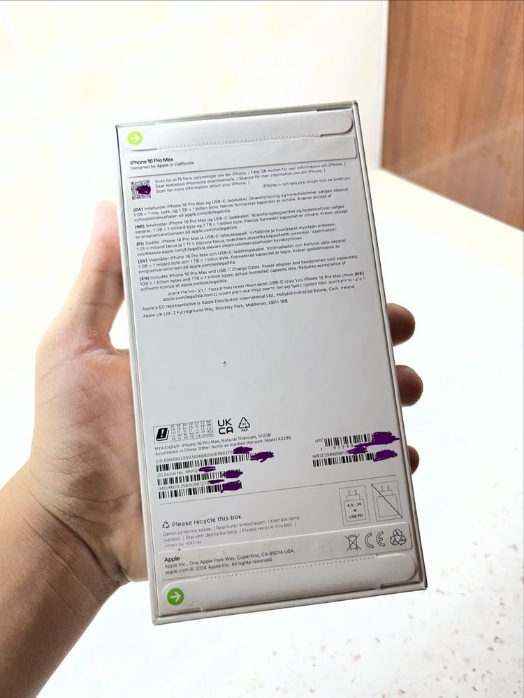 Iphone 16 pro max 512gb natural titanium