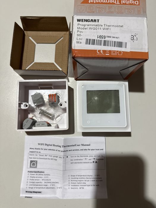 Termostat Smart Wifi Incalzire Camera boiler,pardoseala Alexa Google