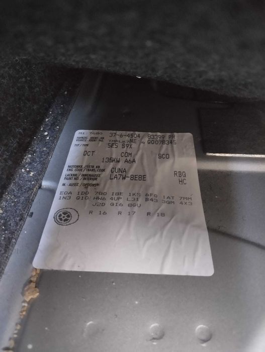 Dezmembrez skoda octavia scout DSG-RBQ  culoare LA7W cod motor CUNA