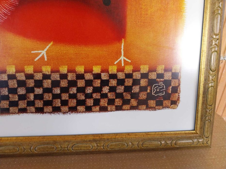 Голяма репродукция,рамкирана с антирефлексно стъкло