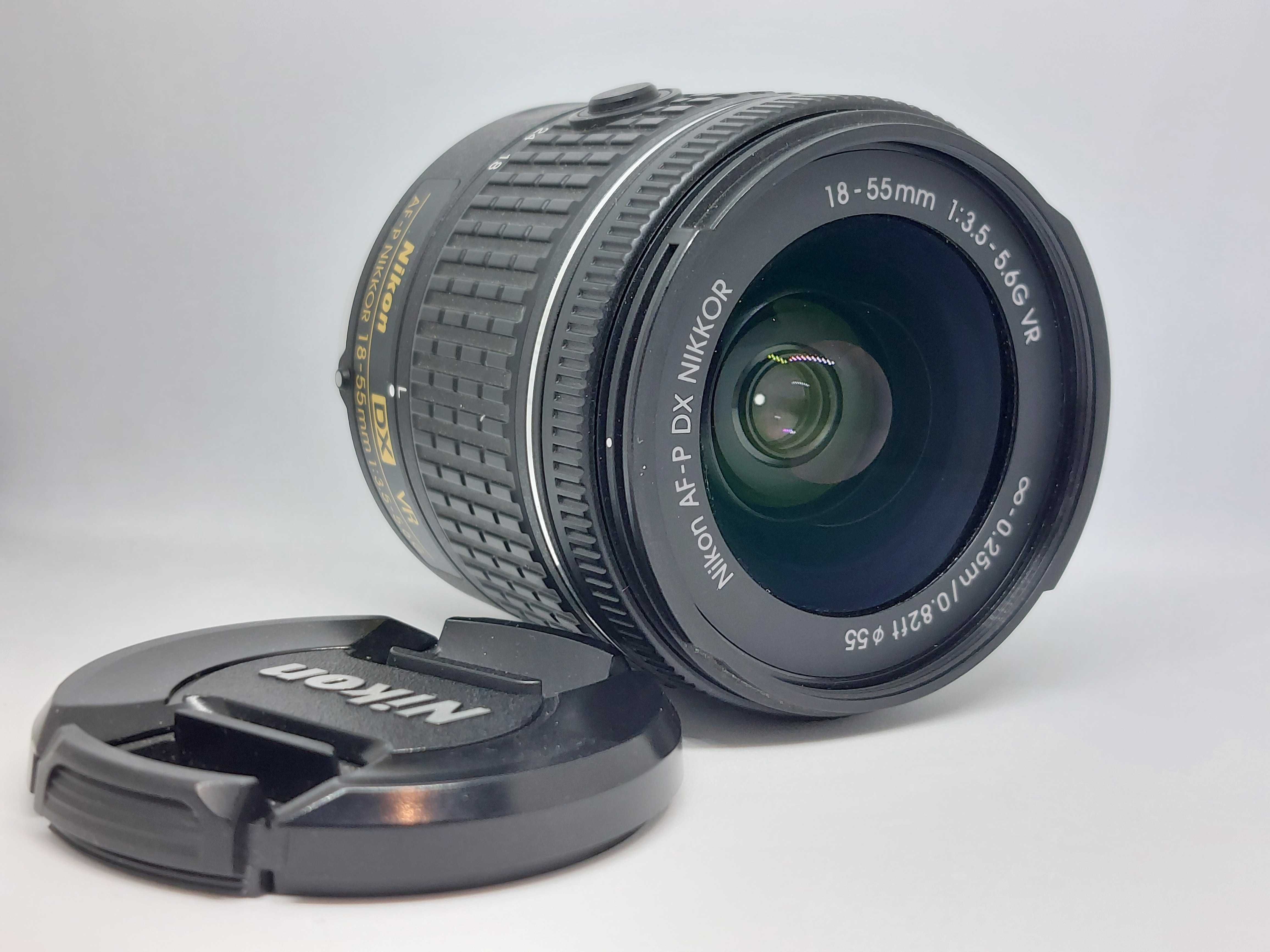 Nikon AF-P DX Nikkor 18-55mm F/3.5-5.6G VR, NOU, cu stabilizare.