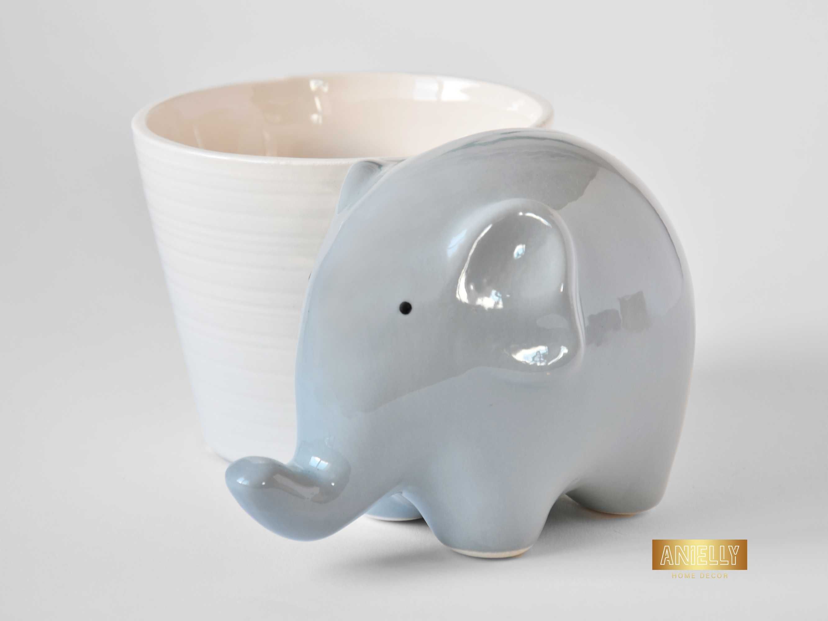 Декоративна кашпа с форма на слон / Подарък за нов дом / Кашпа-слон