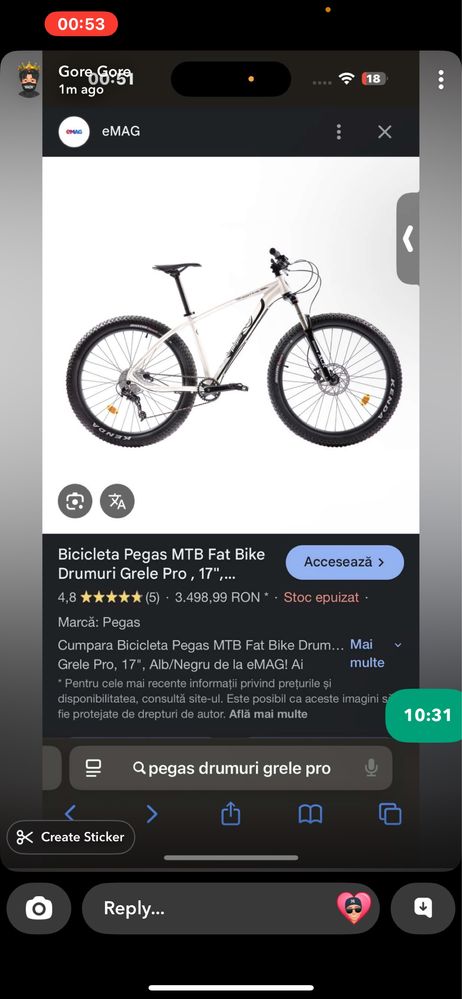 Vand bicicleta pegas