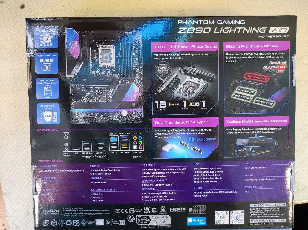 Дънна платка Phantom Gaming Z890 Lightning WiFi
