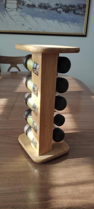 Щендер от дърво* Органайзер* Контейнер*Комплектен прибор за подправки*