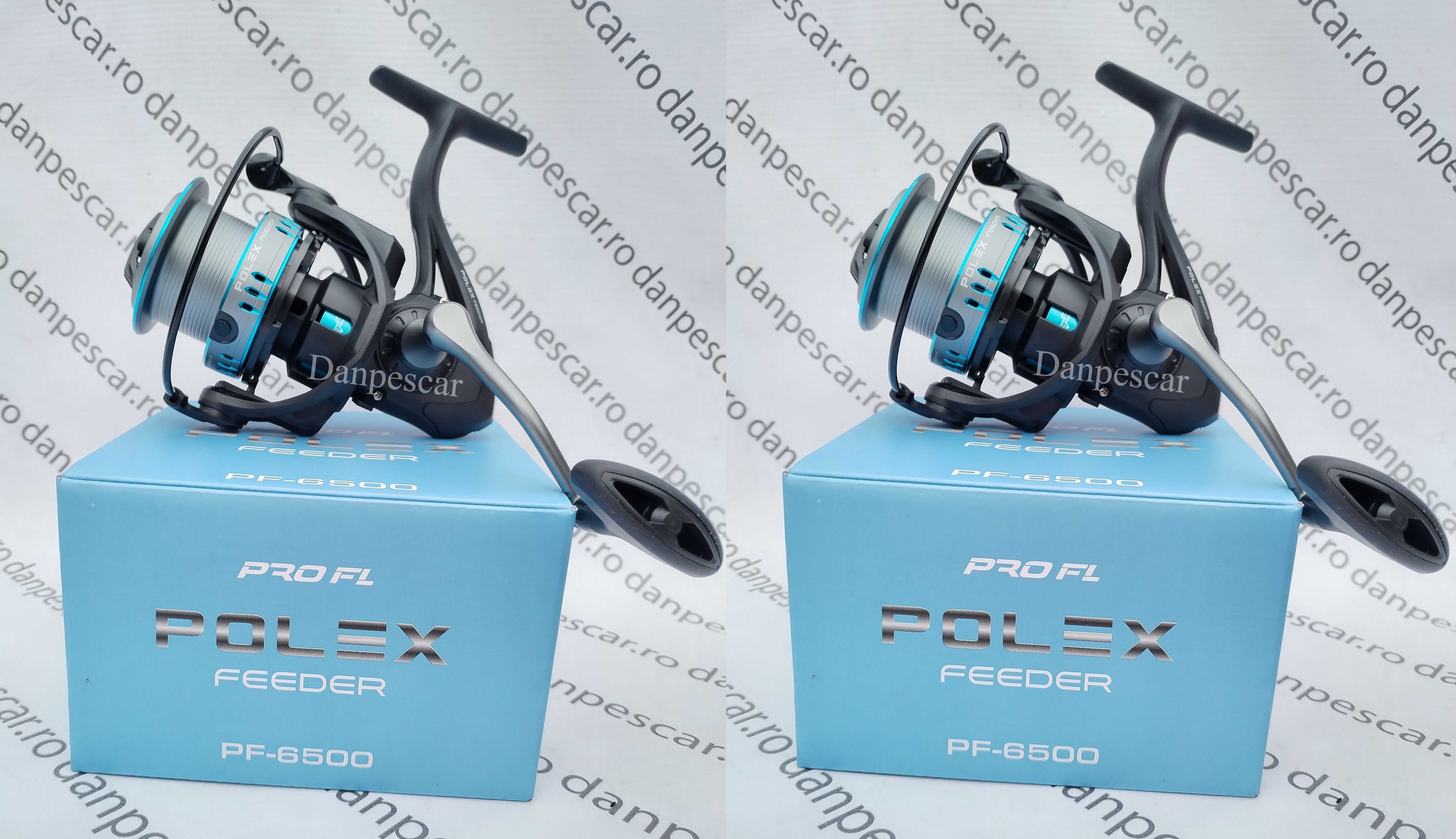 SET 2 Mulinete Feeder Crap PRO FL POLEX Feeder PF6500 tambur Long Cast