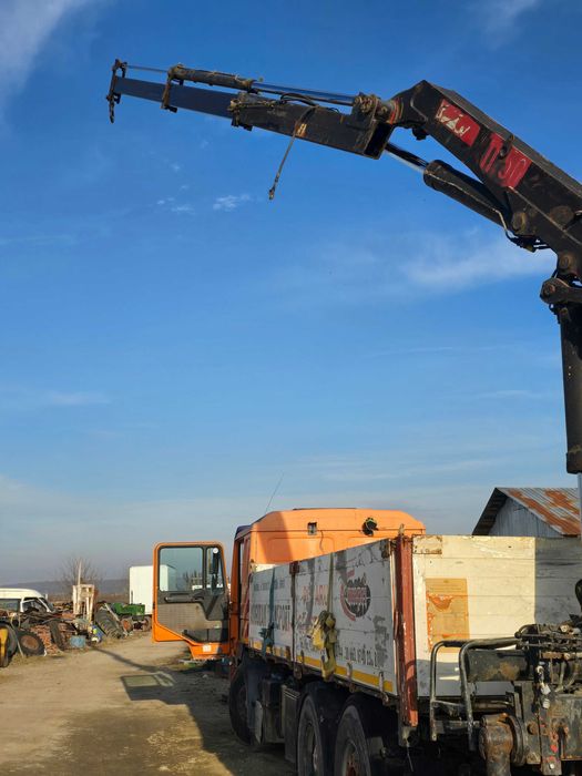 MAN 26.463 basculabil 3 părți cu macara HIAB