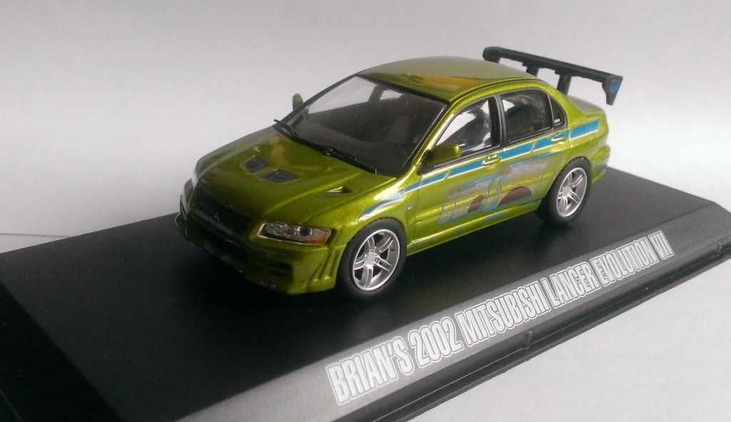 Macheta Mitsubishi Lancer EVO 7 2002 Fast and Furious- Greenlight 1/43