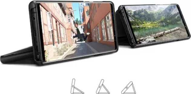 Husa Clear View pentru Samsung Galaxy S22, flip cover, Negru