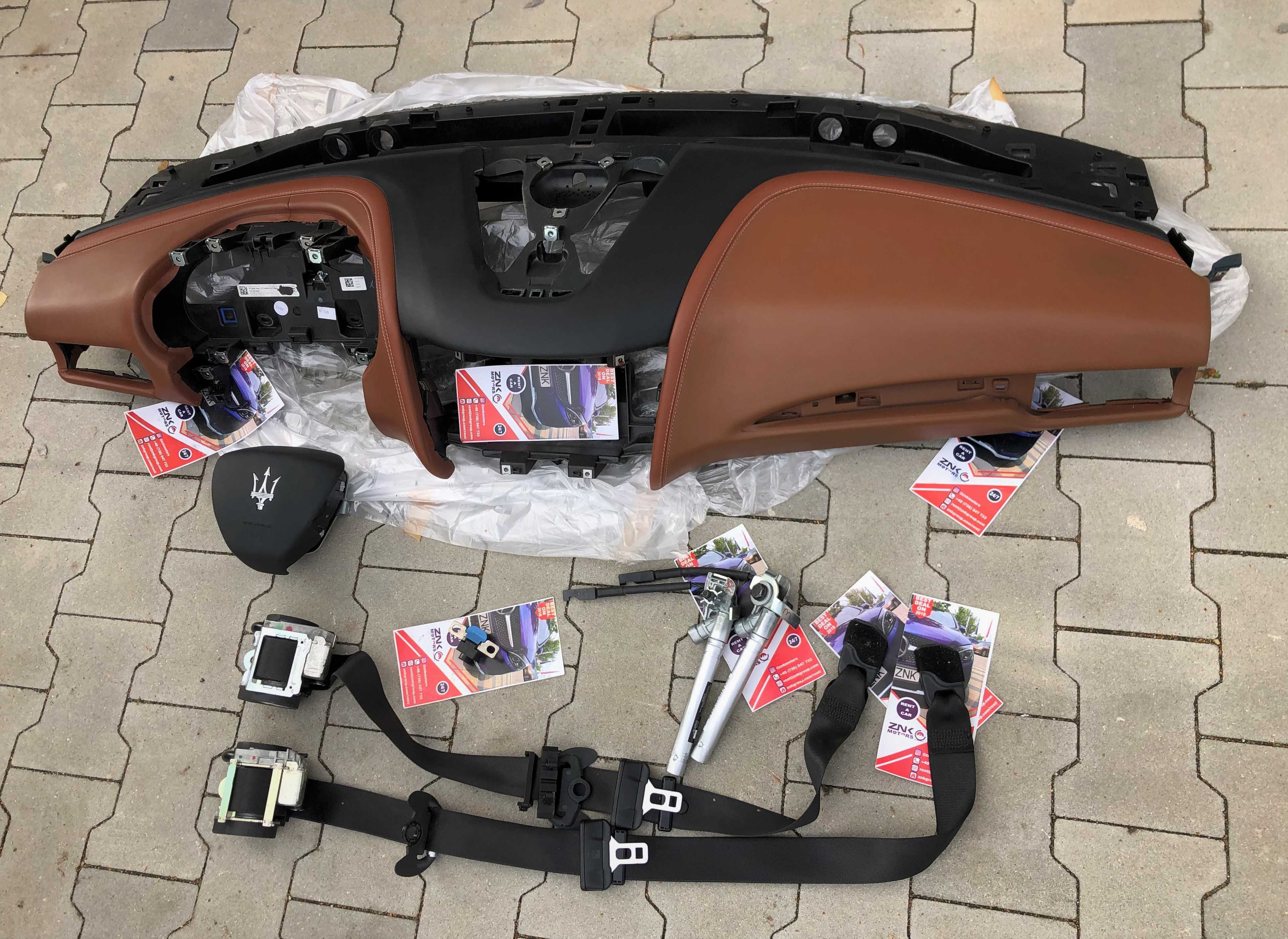 Maserati Levante kit airbag volan pasager plansa bord set centuri