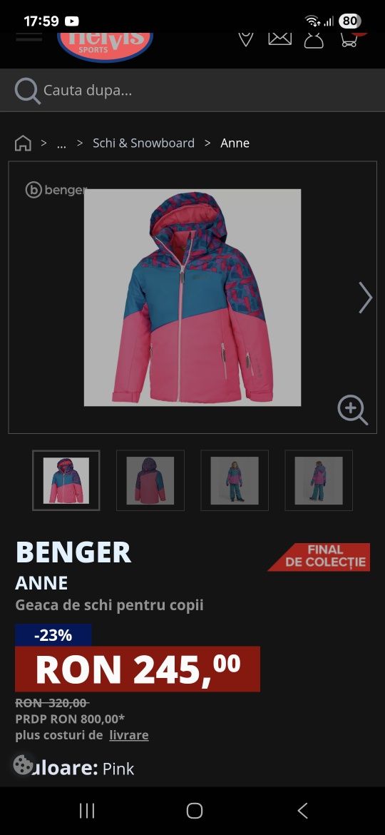 Geaca Benger schi ski nr 116 5-7 ani