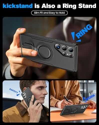 Samsung Galaxy S25 Ultra кейс MagSafe 360° стойка удароустойчив калъф