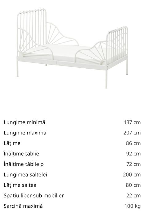 Pat extensibil copii Ikea minnen