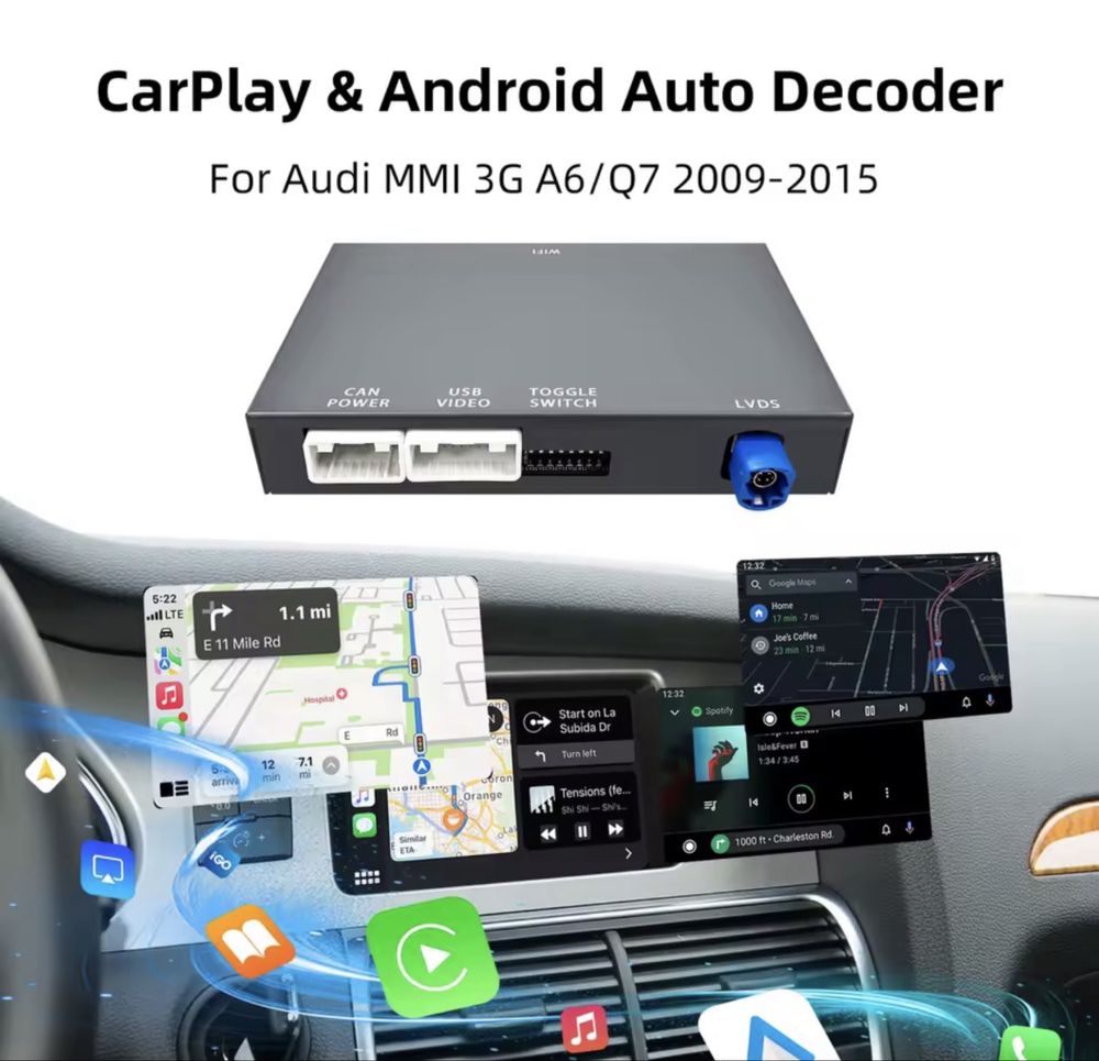 CarPlay за Audi A6 C6 (4F) с MMI 3G 2009-2015 (ставало и за Audi Q7)