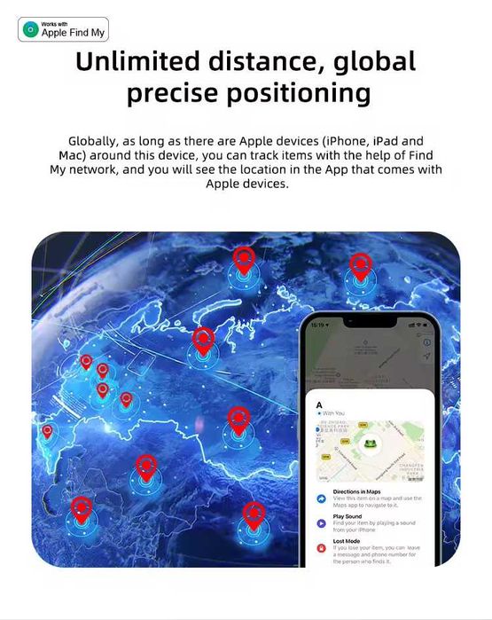 Lucid Tag – GPS тракер, съвместим с Apple Find My за вещи, ключ и др.