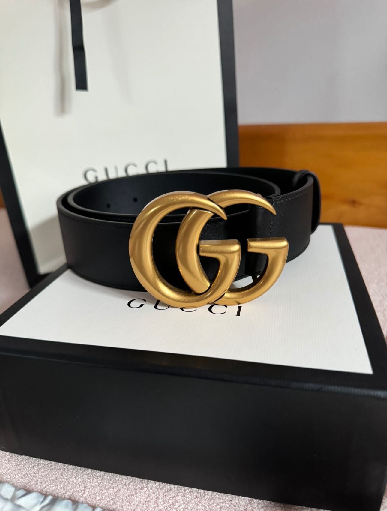 Curea originala Gucci Marmont GG buckle noua