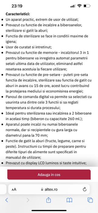 Incalzitor biberoane 3 in 1 SPECTRA SPBWRO001, 520ml, 300W, crem-trans