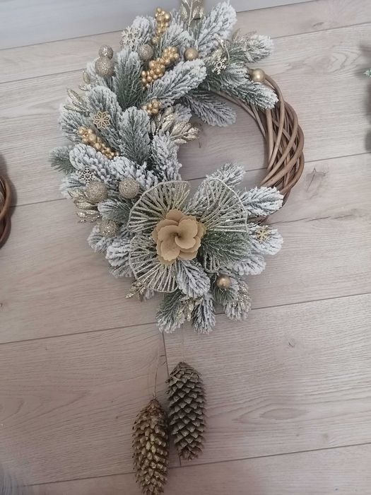 Coroniță Crăciun roșu/alb