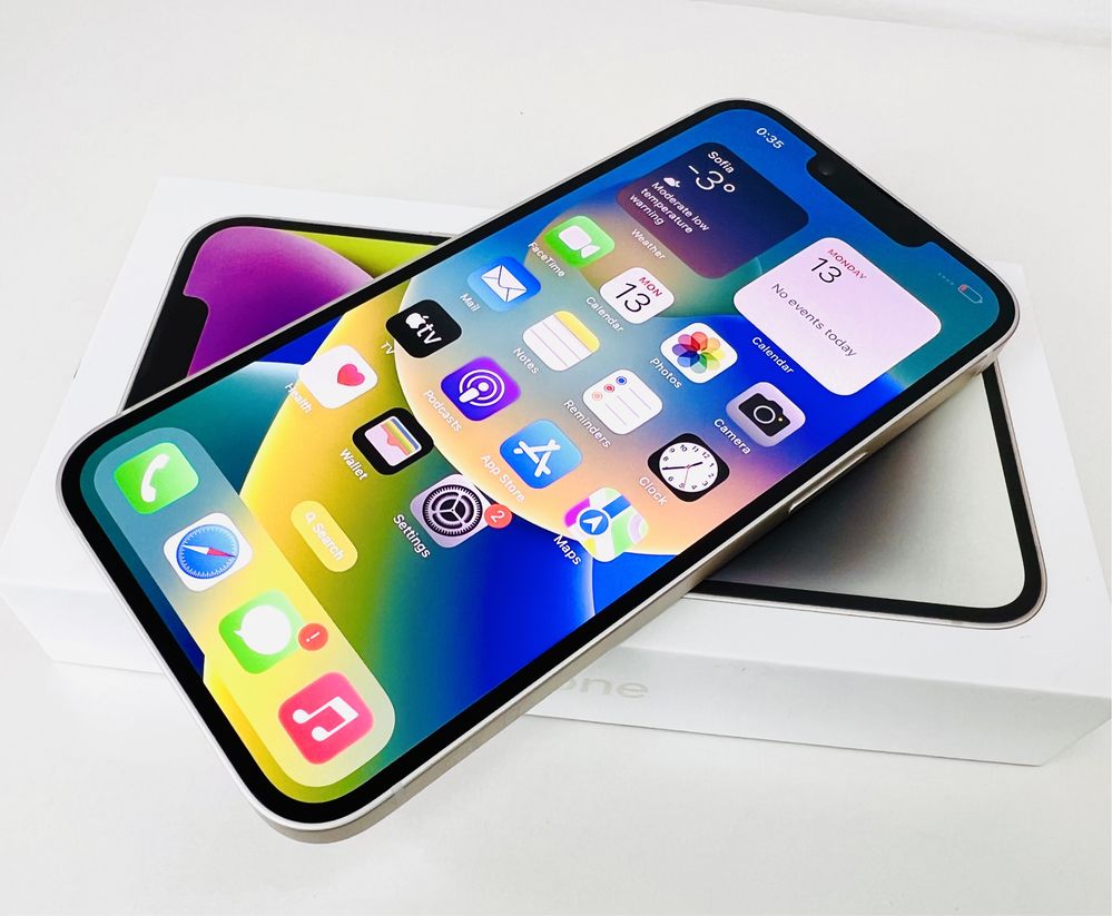 Apple iPhone 14 128GB Starlight 100% Батерия! Гаранция!