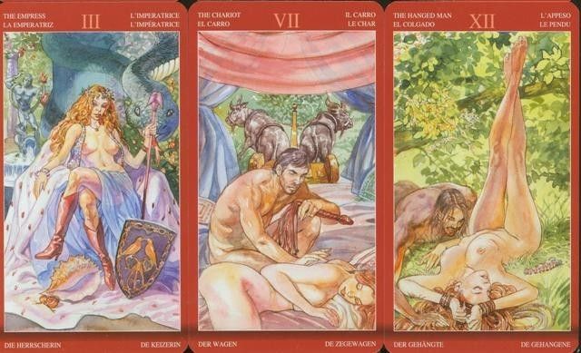 Carti Tarot Magie Sexuala/Erotice-FORMAT MARE,ORIGINA-citire cuplu-SIG