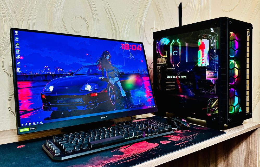 Мощный Игровой Компьютер c Монитором 2к 165 герц Весь Комплект