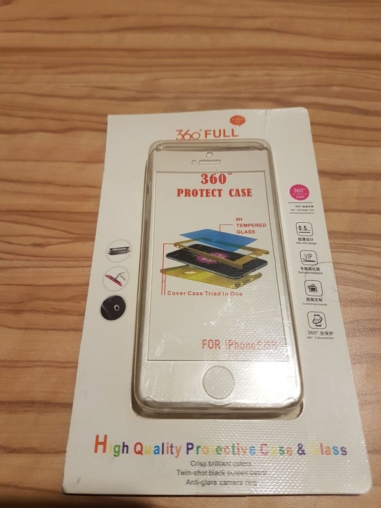 Husa 360 iphone 5/5s + folie protectie sticla